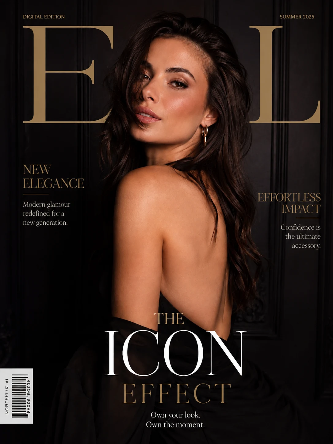 AI magazine cover concept showing a guest turned into an editorial cover star.