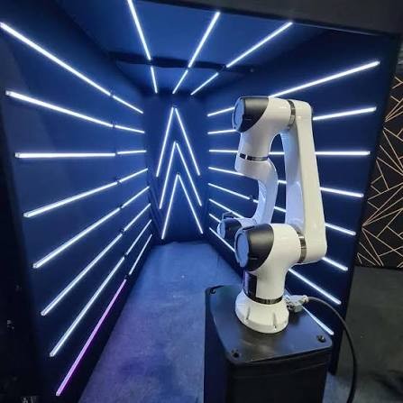 Glambot robotic camera installed inside an illuminated LED tunnel